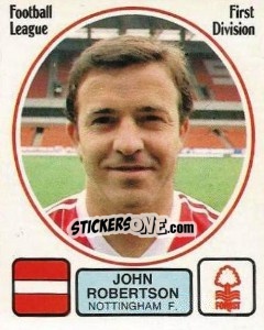 Sticker John Robertson - UK Football 1981-1982 - Panini