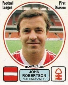 Cromo John Robertson - UK Football 1981-1982 - Panini