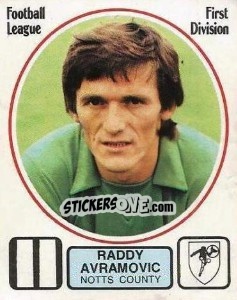 Figurina Raddy Avramovic - UK Football 1981-1982 - Panini