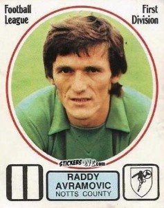Sticker Raddy Avramovic - UK Football 1981-1982 n. 199 - Panini