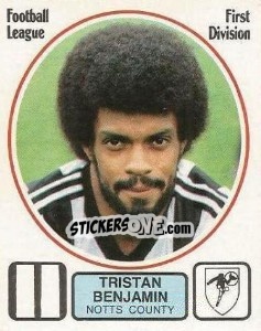 Figurina Tristan Benjamin - UK Football 1981-1982 - Panini