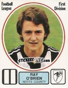 Sticker Ray O'Brien - UK Football 1981-1982 - Panini