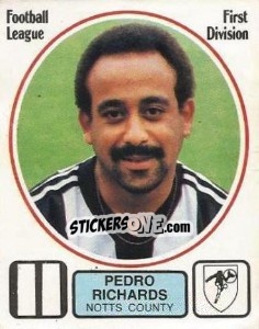 Figurina Pedro Richards - UK Football 1981-1982 - Panini