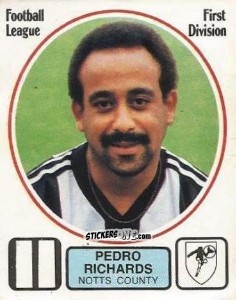 Sticker Pedro Richards - UK Football 1981-1982 - Panini