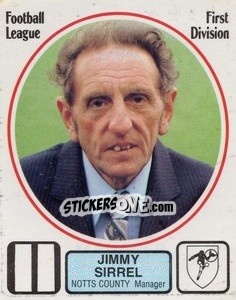 Figurina Jimmy Sirrel - UK Football 1981-1982 - Panini