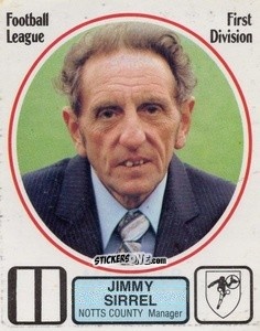 Cromo Jimmy Sirrel - UK Football 1981-1982 - Panini