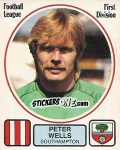 Sticker Peter Wells - UK Football 1981-1982 - Panini