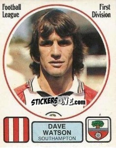 Sticker Dave Watson - UK Football 1981-1982 - Panini