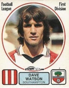 Sticker Dave Watson - UK Football 1981-1982 n. 217 - Panini