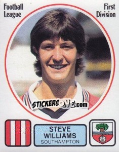 Figurina Steve Williams - UK Football 1981-1982 - Panini