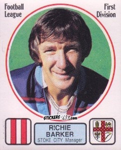 Figurina Richie Barker - UK Football 1981-1982 - Panini