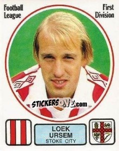 Sticker Loek Ursem - UK Football 1981-1982 - Panini