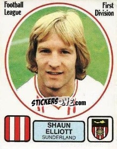 Figurina Shaun Elliott - UK Football 1981-1982 - Panini
