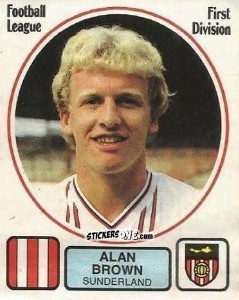 Cromo Alan Brown - UK Football 1981-1982 - Panini