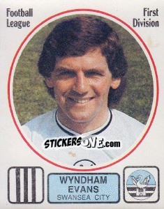 Figurina Wyndham Evans - UK Football 1981-1982 - Panini