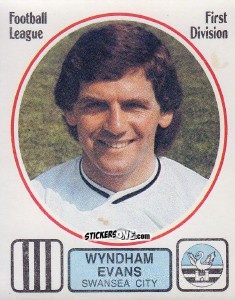 Figurina Wyndham Evans - UK Football 1981-1982 - Panini