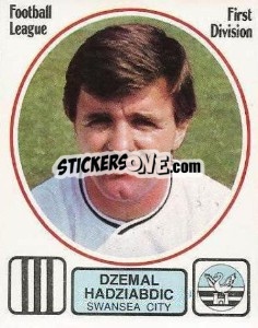 Sticker Dzemal Hadziabdic - UK Football 1981-1982 - Panini