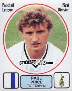 Figurina Paul Price - UK Football 1981-1982 - Panini