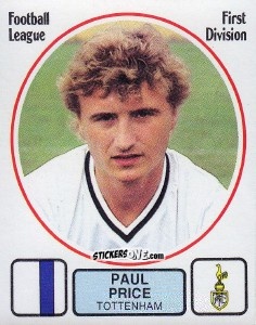 Figurina Paul Price - UK Football 1981-1982 - Panini