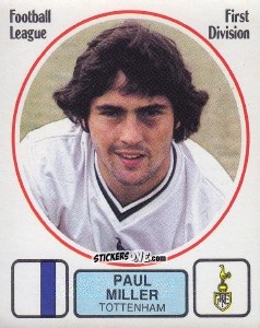 Sticker Paul Miller - UK Football 1981-1982 - Panini