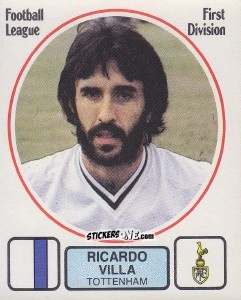 Figurina Ricardo Villa - UK Football 1981-1982 - Panini