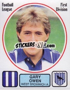 Figurina Gary Owen - UK Football 1981-1982 - Panini