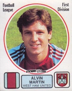 Sticker Alvin Martin - UK Football 1981-1982 - Panini