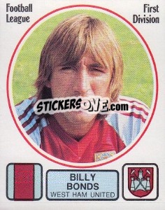 Cromo Billy Bonds - UK Football 1981-1982 - Panini