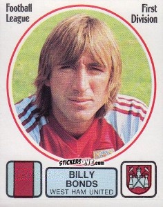 Sticker Billy Bonds - UK Football 1981-1982 n. 307 - Panini