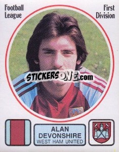 Sticker Alan Devonshire - UK Football 1981-1982 - Panini