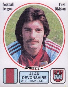 Cromo Alan Devonshire - UK Football 1981-1982 - Panini