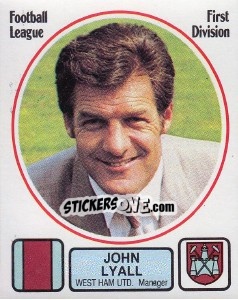 Cromo John Lyall - UK Football 1981-1982 - Panini
