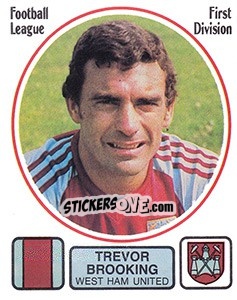 Sticker Trevor Brooking - UK Football 1981-1982 - Panini