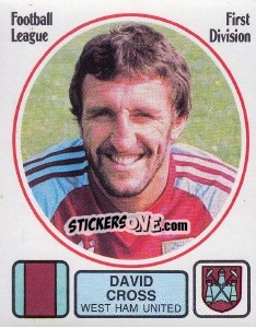 Cromo David Cross - UK Football 1981-1982 - Panini