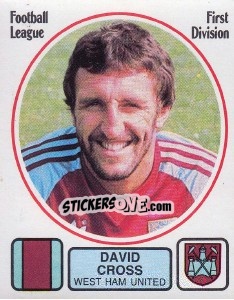 Cromo David Cross - UK Football 1981-1982 n. 315 - Panini
