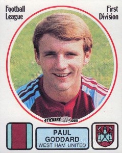 Cromo Paul Goddard - UK Football 1981-1982 - Panini