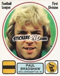 Sticker Paul Bradshaw - UK Football 1981-1982 - Panini