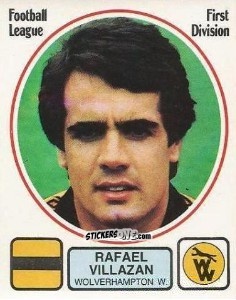 Figurina Rafael Villazan - UK Football 1981-1982 - Panini