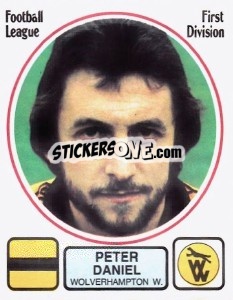 Sticker Peter Daniel - UK Football 1981-1982 - Panini