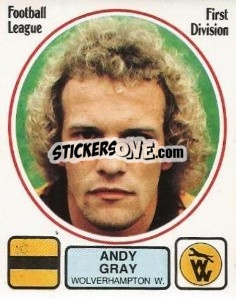 Figurina Andy Gray - UK Football 1981-1982 - Panini