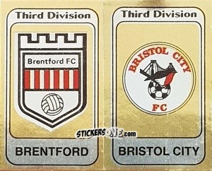 Cromo Badge Brentford / Badge Bristol City