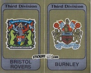 Sticker Badge Bristol Rovers / Badge Burnley - UK Football 1981-1982 n. 380 - Panini