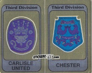 Sticker Badge Carlisle United / Badge Chester - UK Football 1981-1982 n. 383 - Panini