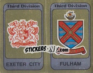 Cromo Badge Exeter City / Badge Fulham