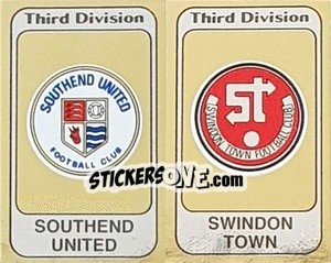 Figurina Badge Southend United / Badge Swindon Town - UK Football 1981-1982 - Panini