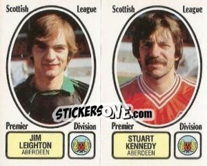 Figurina Jim Leighton / Stuart Kennedy - UK Football 1981-1982 - Panini
