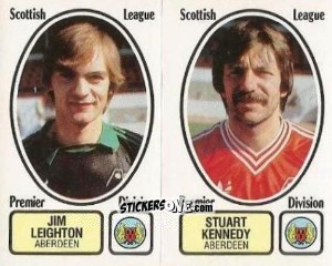 Sticker Jim Leighton / Stuart Kennedy - UK Football 1981-1982 n. 416 - Panini