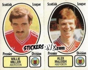 Cromo Willie Miller / Alex McLeish - UK Football 1981-1982 - Panini