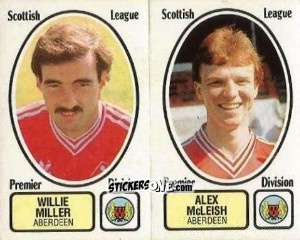 Sticker Willie Miller / Alex McLeish - UK Football 1981-1982 n. 417 - Panini
