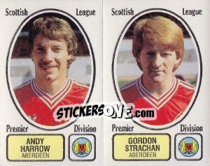 Cromo Andy Harrow / Gordon Strachan - UK Football 1981-1982 - Panini